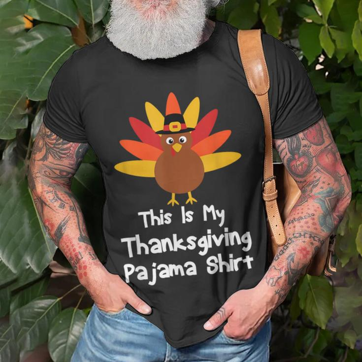 This Is My Thanksgiving Pajama Turkey Day T-Shirt Gifts for Old Men
