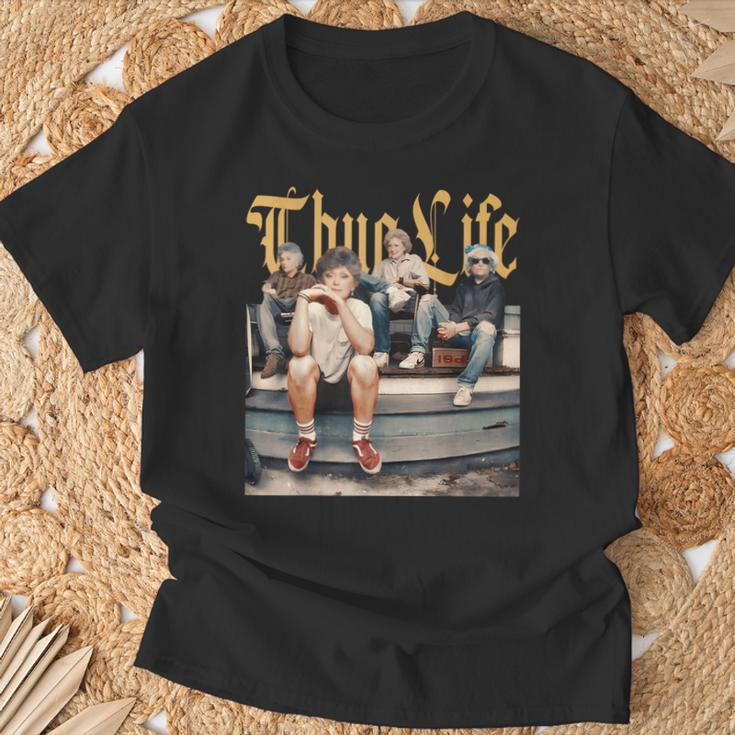 Thug Life Stay Golden Gilrs Vintage T-Shirt Gifts for Old Men