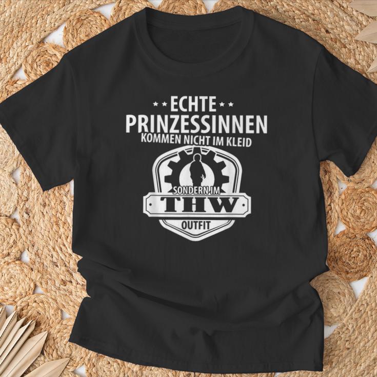 Thw Frauen Echte Prinzessinnen T-Shirt Geschenke für alte Männer