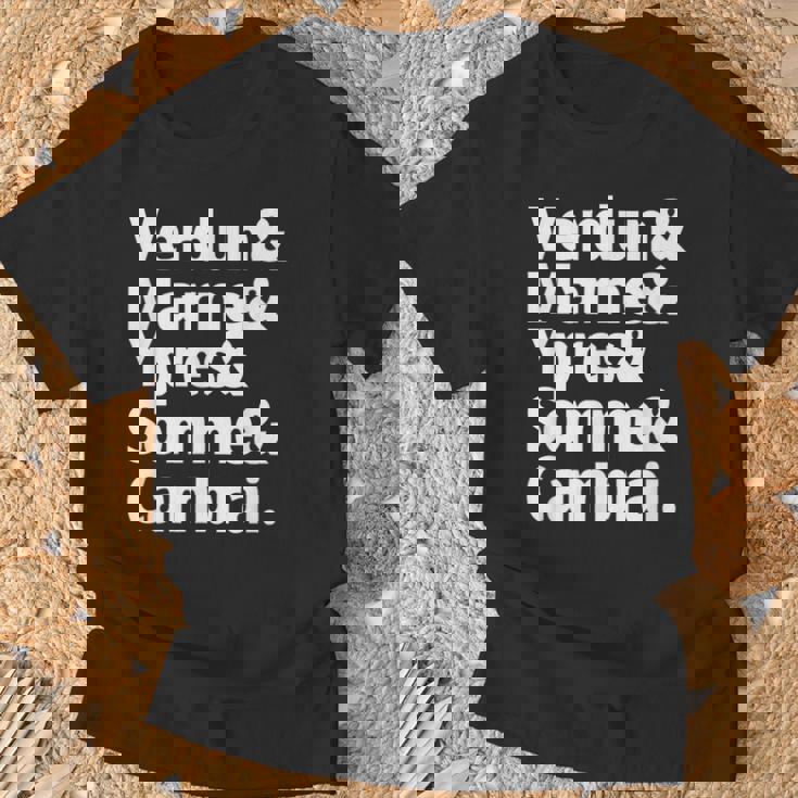 History Lovers Batallas De La Primera Guerra Mundial Historiador Camiseta unisex Regalos para ancianos