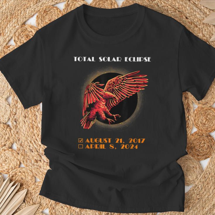 Total Solar Eclipse 2024 Eagle Ender The Eclipse April 2024 T-Shirt Gifts for Old Men