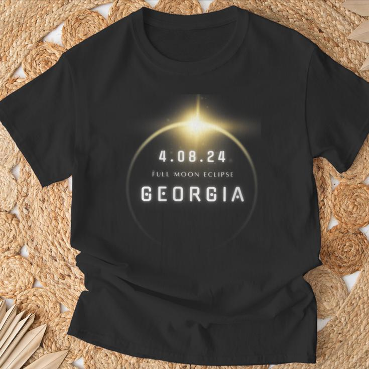 Total Solar Eclipse 2024 Georgia T-Shirt Gifts for Old Men