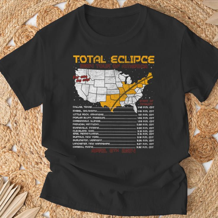 Total Solar Eclipse 2024 Tour Of America Eclipse 04082024 T-Shirt Gifts for Old Men