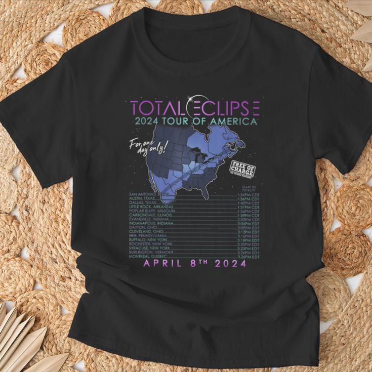 Total Solar Eclipse April 8Th 2024 Tour Of America T-Shirt Gifts for Old Men