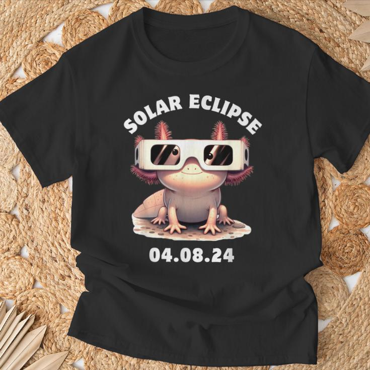 Total Solar Eclipse Axolotl April 8 2024 Solar Eclipse T-Shirt Gifts for Old Men