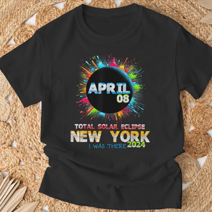 Total Solar Eclipse New York 2024 Colorful Totality T-Shirt Gifts for Old Men