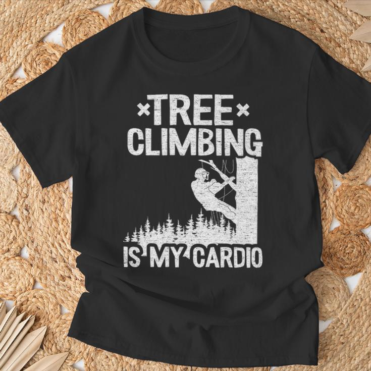 Tree Climbing Is My Cardio Arborist T-Shirt Gifts for Old Men