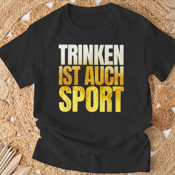 Trinken Ist Auch Sport Après Ski Fun Malle Party Lorenz T-Shirt Geschenke für alte Männer