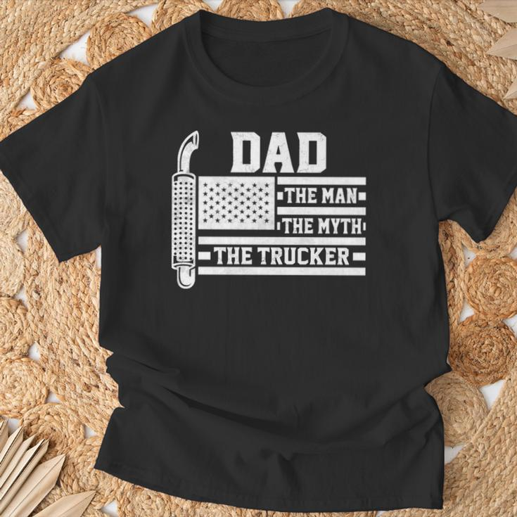 Trucker Truck Transportation Polo T-Shirt Gifts for Old Men