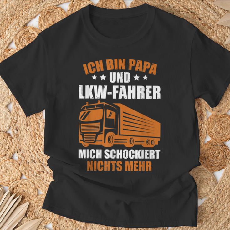 Truckeratertag Lkw-Fahrer Ich Bin Papa Und Lkwfahrer Truck T-Shirt Geschenke für alte Männer