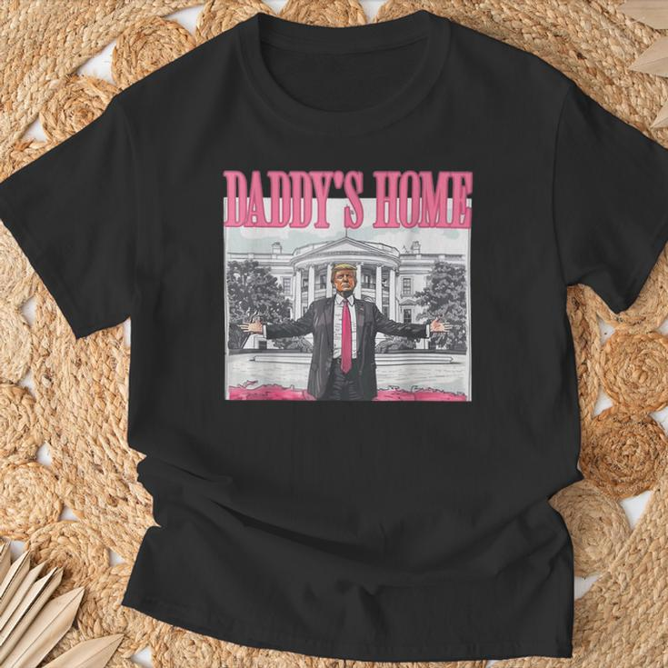 Trump 2024 Take America Back Daddy's Home Trump Pink 2024 T-Shirt Gifts for Old Men