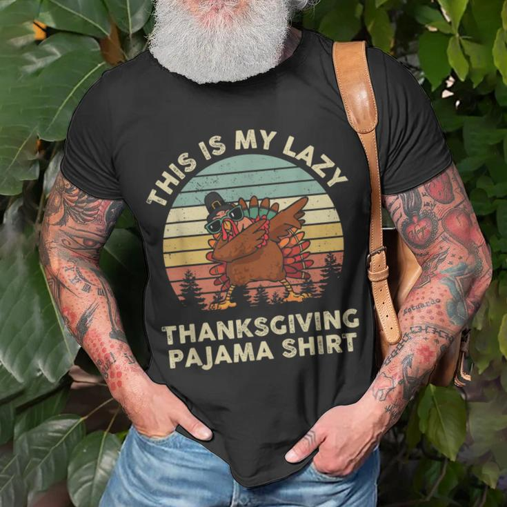 Turkey Day This Is My Lazy Thanksgiving Pajama T-Shirt Gifts for Old Men
