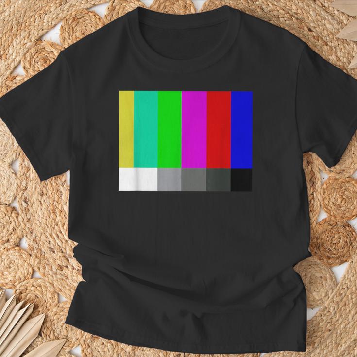 Tv Offline Color Bars Test Pattern Technical Difficulties T-Shirt Gifts for Old Men