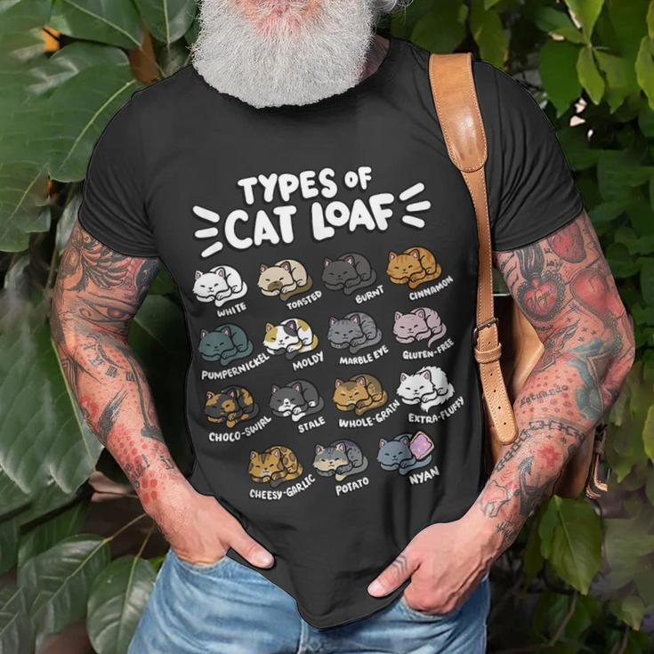 Types Of Cat Loaf Kitten Bread Lover Foodie Cute Pet Cat T-Shirt Gifts for Old Men