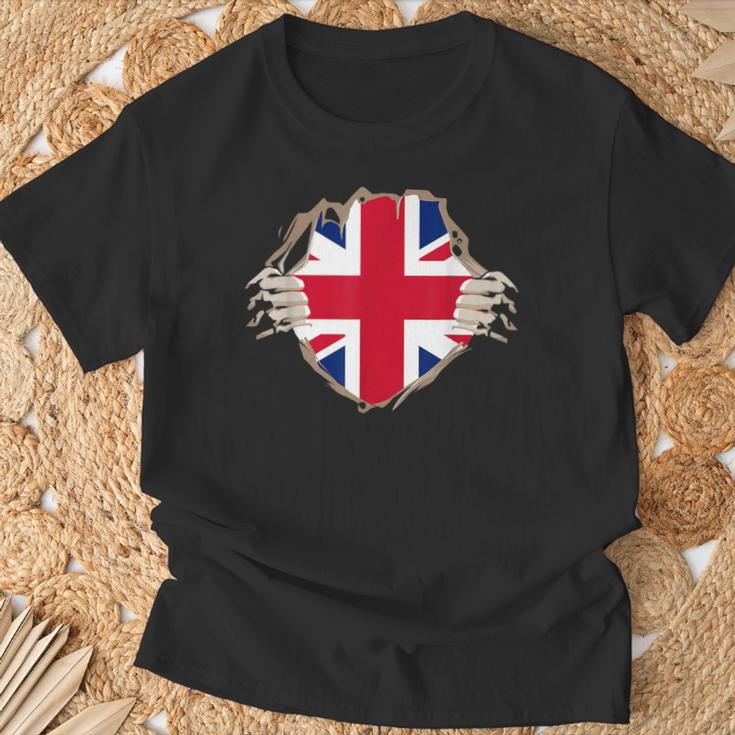 Uk England Flag English Hero Costume T-Shirt Geschenke für alte Männer
