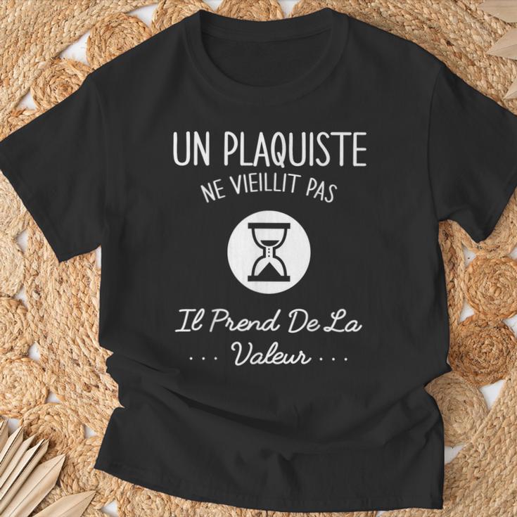 Un Plaquiste Neieillit Pas Humour Idée Cadeau T-Shirt Cadeaux pour les vieillards