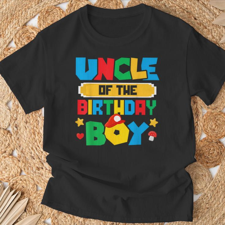 Uncle Of The Birthday Boy Game Gaming Family Matching T-Shirt Gifts for Old Men