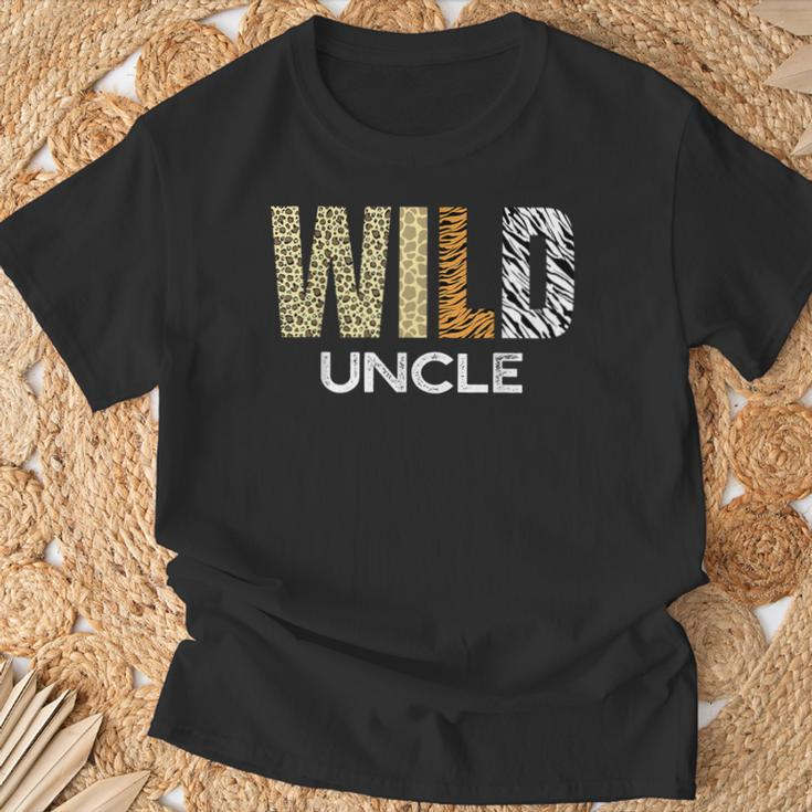 Uncle Of The Wild One Zoo Birthday Safari Jungle Animal T-Shirt Gifts for Old Men