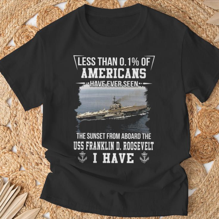 Uss Franklin D Roosevelt Cv 42 Cva 42 Sunset T-Shirt Gifts for Old Men