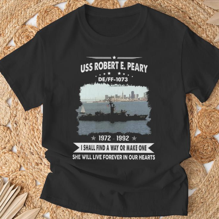 Uss Robert E Peary Ff 1073 De T-Shirt Gifts for Old Men