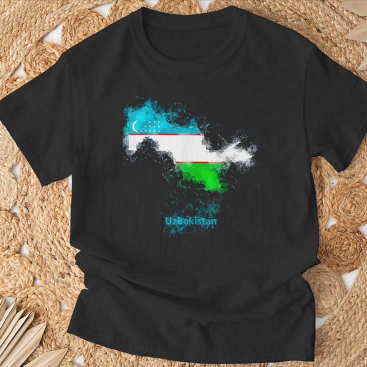 Uzbekistan Flag Map Uzbek Uzbekistani T-Shirt Geschenke für alte Männer