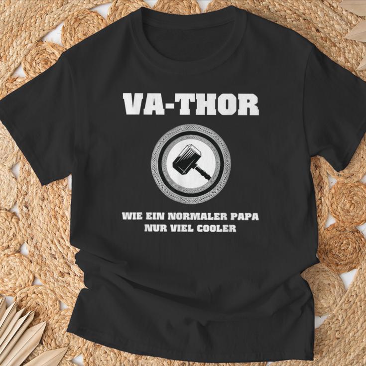 Va-Thor Wie Ein Normaler Papa Nuriel Coolerater Spruch T-Shirt Geschenke für alte Männer