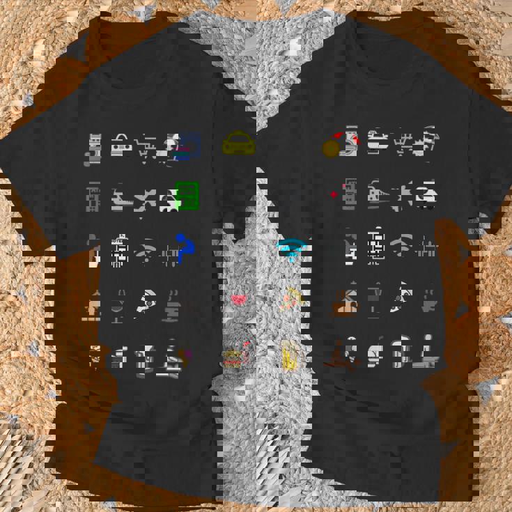 Vacaciones Turista Traductor Icono Deiaje Barrera Lingüíst Camiseta unisex Regalos para ancianos