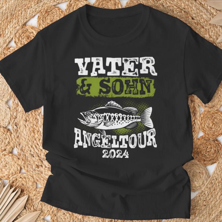 Vater & Sohn Angeltour 2024 Papa Angelnatertag Angler T-Shirt Geschenke für alte Männer