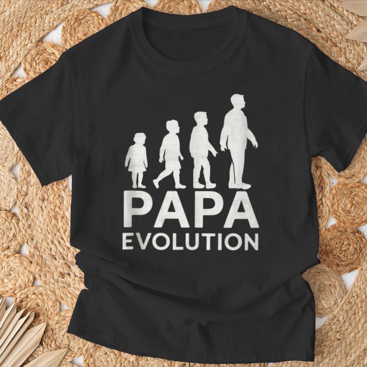 Vater Evolution Silhouette Papa Evolution T-Shirt Geschenke für alte Männer