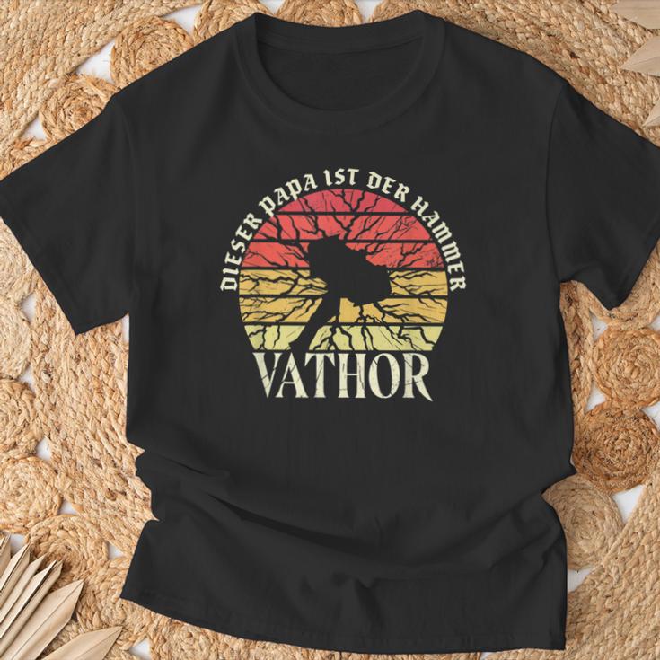 Vathor Dieser Papa Ist Der Hammeriking Slogan Father S T-Shirt Geschenke für alte Männer