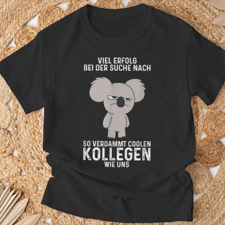 Viel Erfolg Jobwechsel T-Shirt für Kollegen, Koala-Abschiedsmotiv Geschenke für alte Männer
