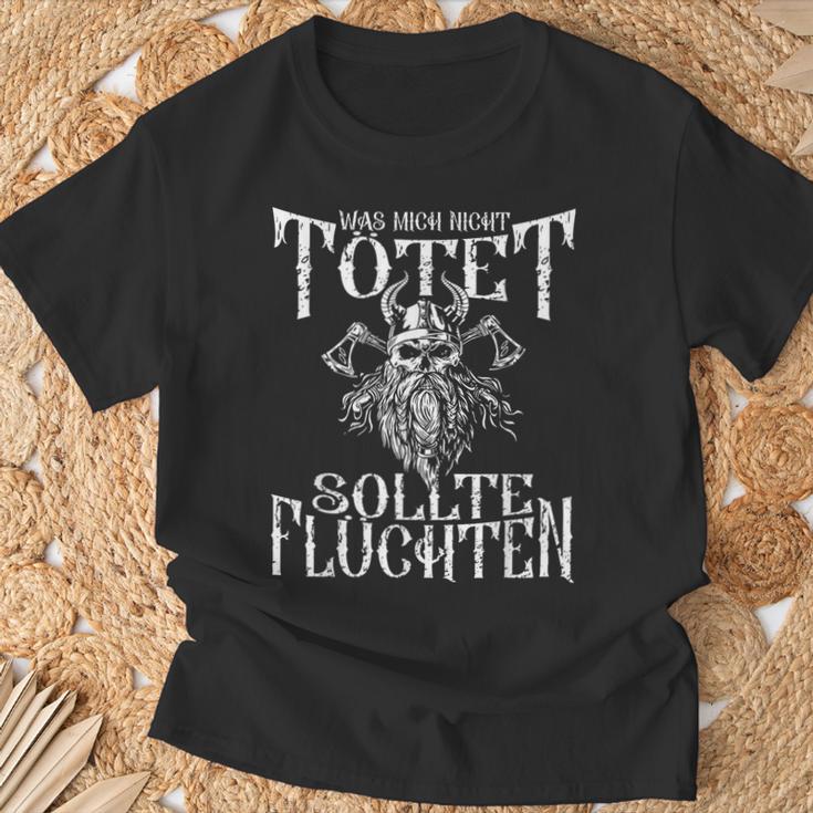 Viking Was Mich Nicht Tötsoll Sollte Fleten Was Mich Nicht Töt S T-Shirt Geschenke für alte Männer