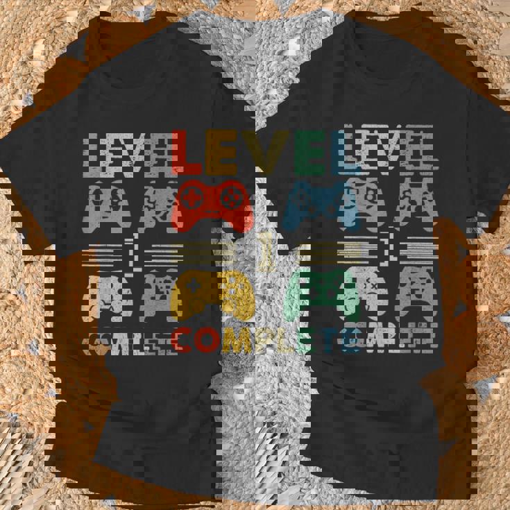 Vintage 1Er Aniversario De Boda Divertido Nivel 1 Completo Camiseta unisex Regalos para ancianos