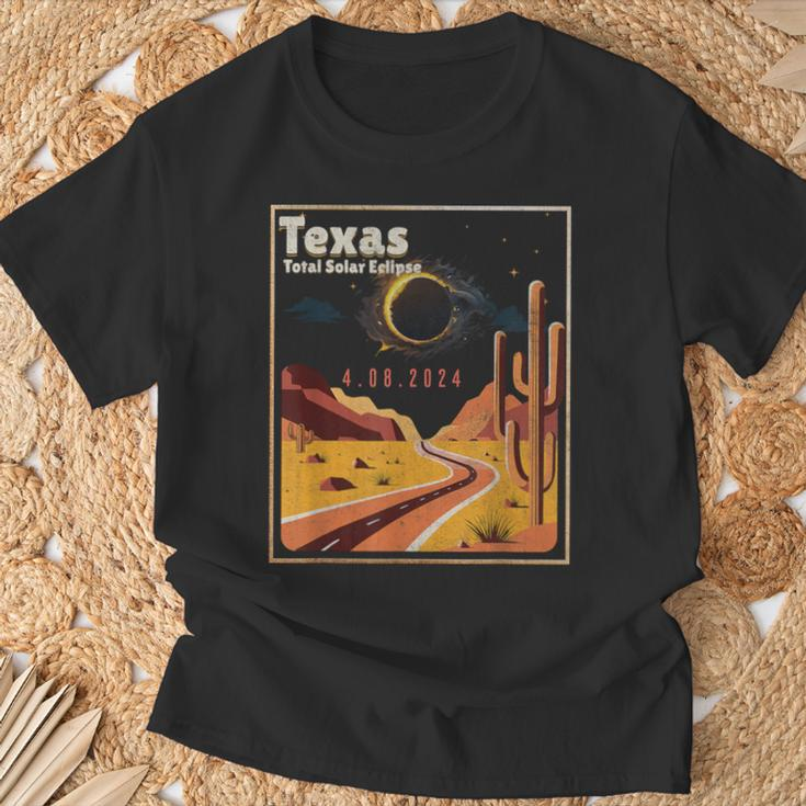 Vintage America Totality Texas Total Solar Eclipse 40824 T-Shirt Gifts for Old Men