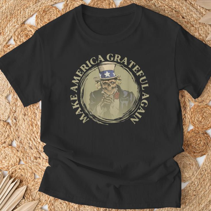 Vintage Uncle Sam Retro Make America Grateful Again T-Shirt Gifts for Old Men