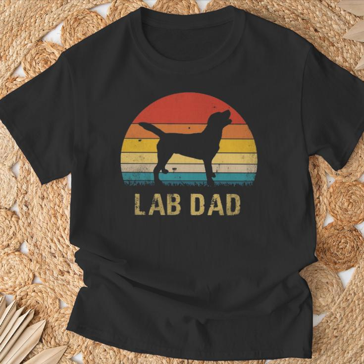Vintage Lab Dad Labrador Retriever Dog Dad T-Shirt Gifts for Old Men