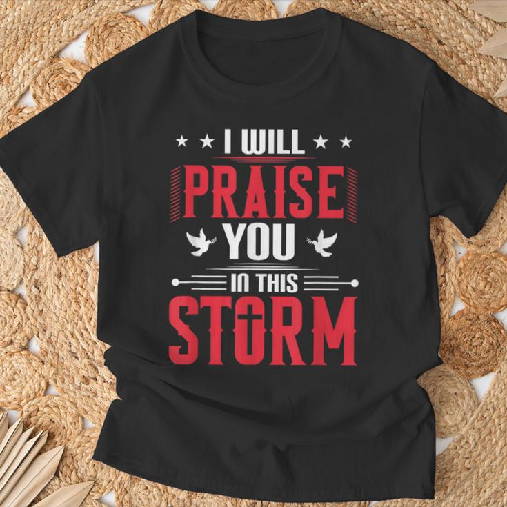 Vintage Praise You In This Storm Lyrics Casting Crowns Jesus T-Shirt Gifts for Old Men