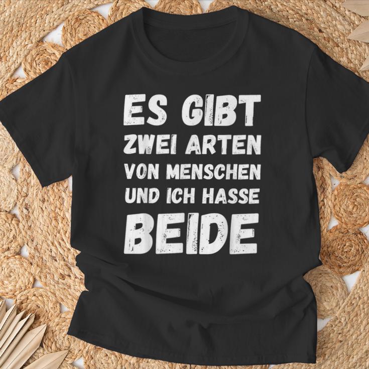 Vintage There Are Two Types Of Menschen And Ich Hasse Both T-Shirt Geschenke für alte Männer