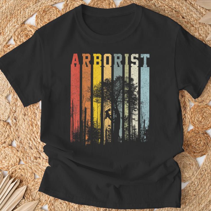 Vintage Text Stripes Arborist T-Shirt Geschenke für alte Männer