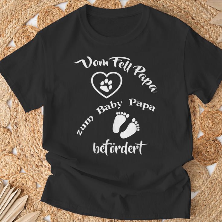 Vom Fell Papa Zum Baby Papa Befördert Fell Papa S T-Shirt Geschenke für alte Männer