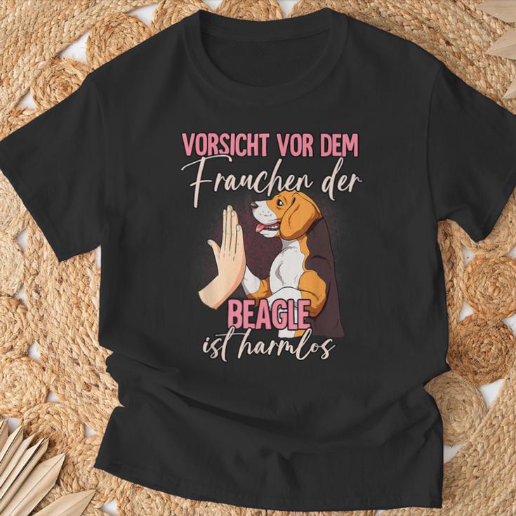 Vorsichtor Dem Frauchen Beagle T-Shirt Geschenke für alte Männer