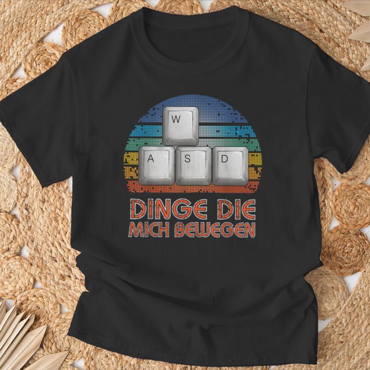 Wasd Pc Gamer Video Game Gaming Gamer For Gamer T-Shirt Geschenke für alte Männer