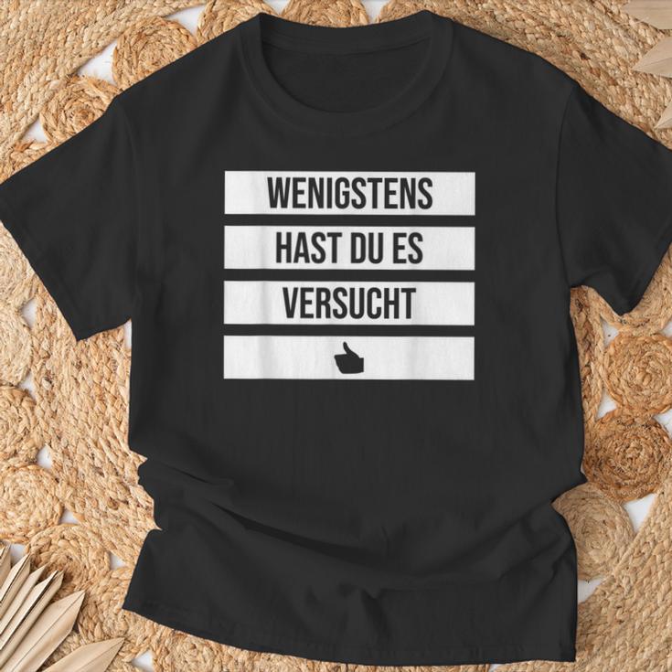 Wenigstens Hast Du Es Versucht Thumb Comfort Prize Loser T-Shirt Geschenke für alte Männer