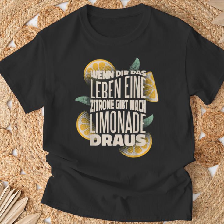 Wenn Dir Das Leben Lemon Gibt Mach Limonade Draus T-Shirt Geschenke für alte Männer