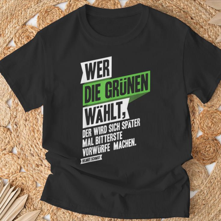 Wer Die Grünen Choose Bitterste Authentic Schmidt S T-Shirt Geschenke für alte Männer