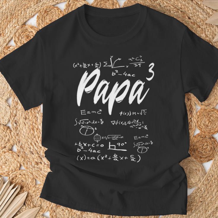 Werdenderater Dreifacher Papa Hoch 3 Mathe Physik Lehrer T-Shirt Geschenke für alte Männer