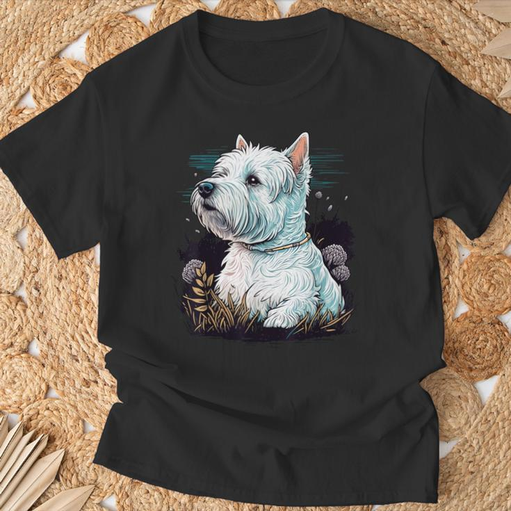 West Highland Terrier Dog On Westie Lover T-Shirt Geschenke für alte Männer