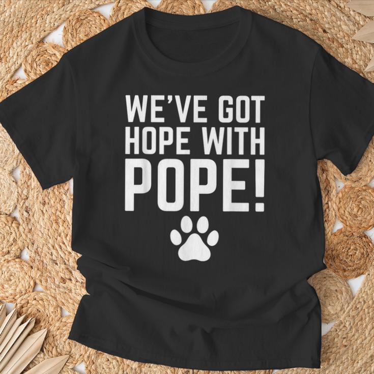 We've Got Hope With The Pope Kentucky Paw Print T-Shirt Gifts for Old Men