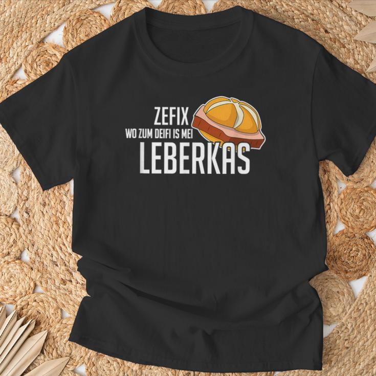 Wo Zum Deifi Is Mei Leberkas Beyern Liver Cheese S T-Shirt Geschenke für alte Männer