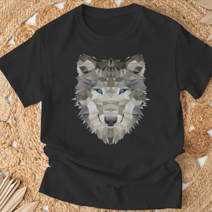 Wolf Polygon Dog T-Shirt Geschenke für alte Männer